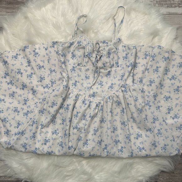 SHEIN Dresses & Skirts - SHEIN Floral Corset Sundress, lace in front SIZE S